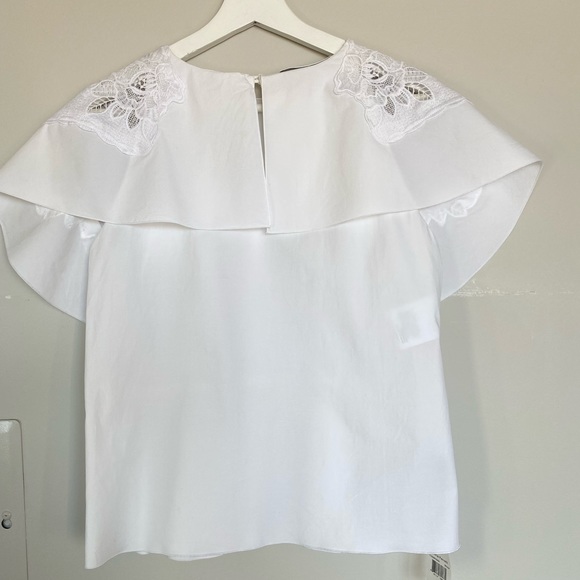 Alberta Ferretti white short sleeves top blouse. Size 4 - Picture 2 of 6